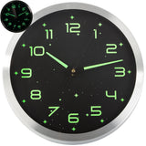 Självlysande väggklocka 25 cm - Fluorescerande stjärndekor
