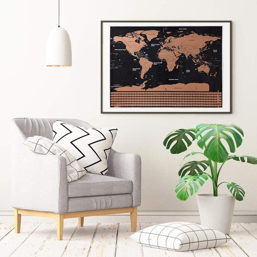 Skrapkarta Världskarta - 82x59cm