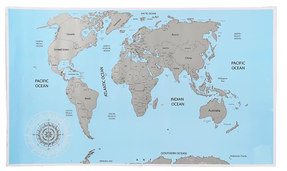 Skrapkarta Världskarta / Scratch Map - 88x52cm