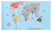 Skrapkarta Världskarta / Scratch Map - 88x52cm