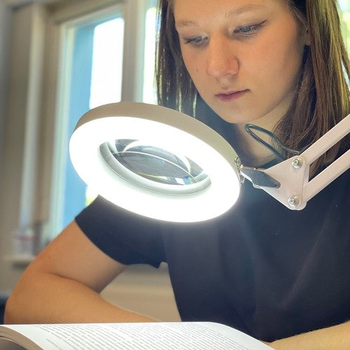 Skrivbordslampa Förstoringsglas med Klämma - LED Bordslampa