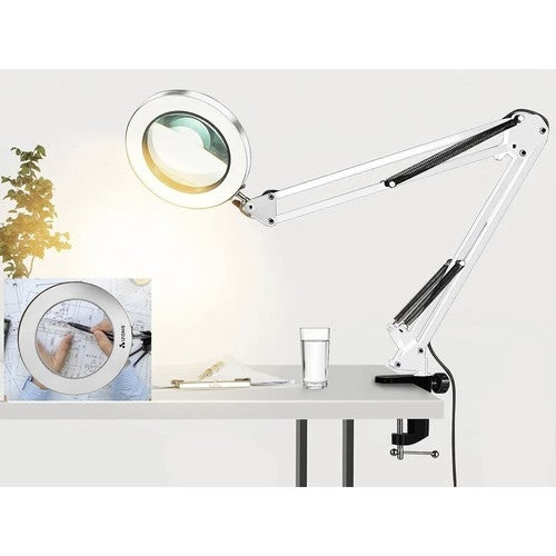 Skrivbordslampa Förstoringsglas med Klämma - LED Bordslampa
