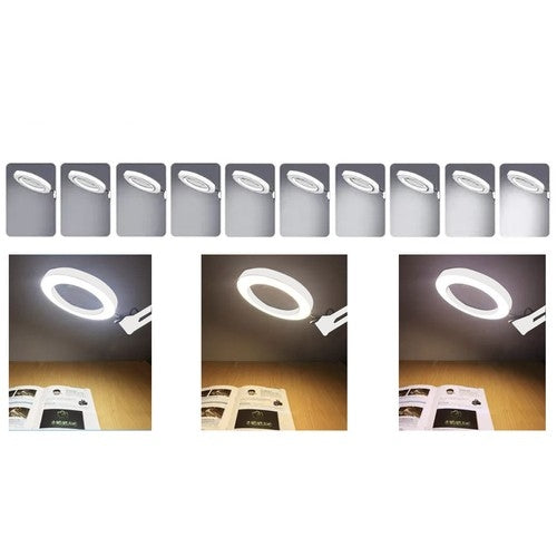 Skrivbordslampa Förstoringsglas med Klämma - LED Bordslampa