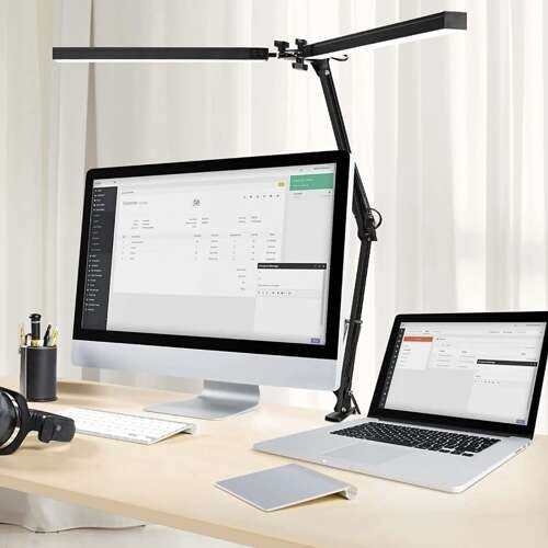 Skrivbordslampa med Stativ & Fäste - LED