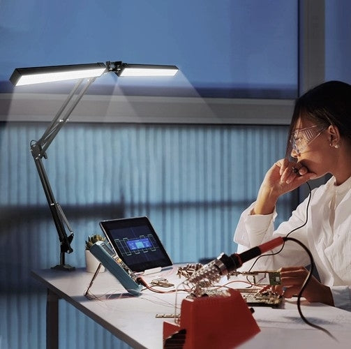 Skrivbordslampa med Stativ & Fäste - LED