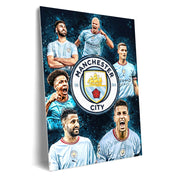 Skylt / Tavla - Manchester City - 59x42 cm - A2 - Väggdekoration