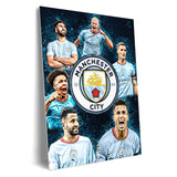 Skylt / Tavla - Manchester City - 59x42 cm - A2 - Väggdekoration