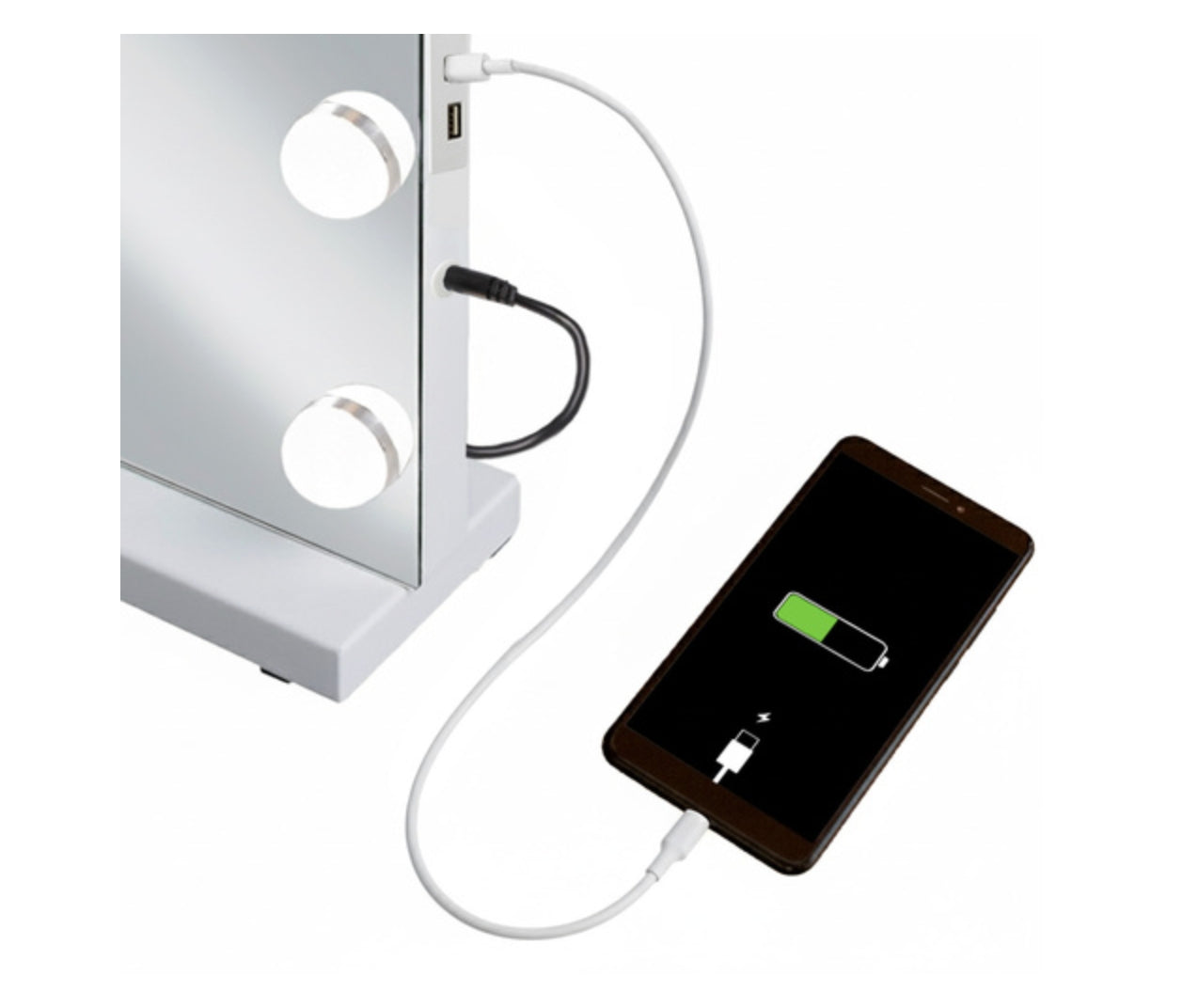 Sminkspegel med Lampor - Hollywood Spegel - 58x46cm