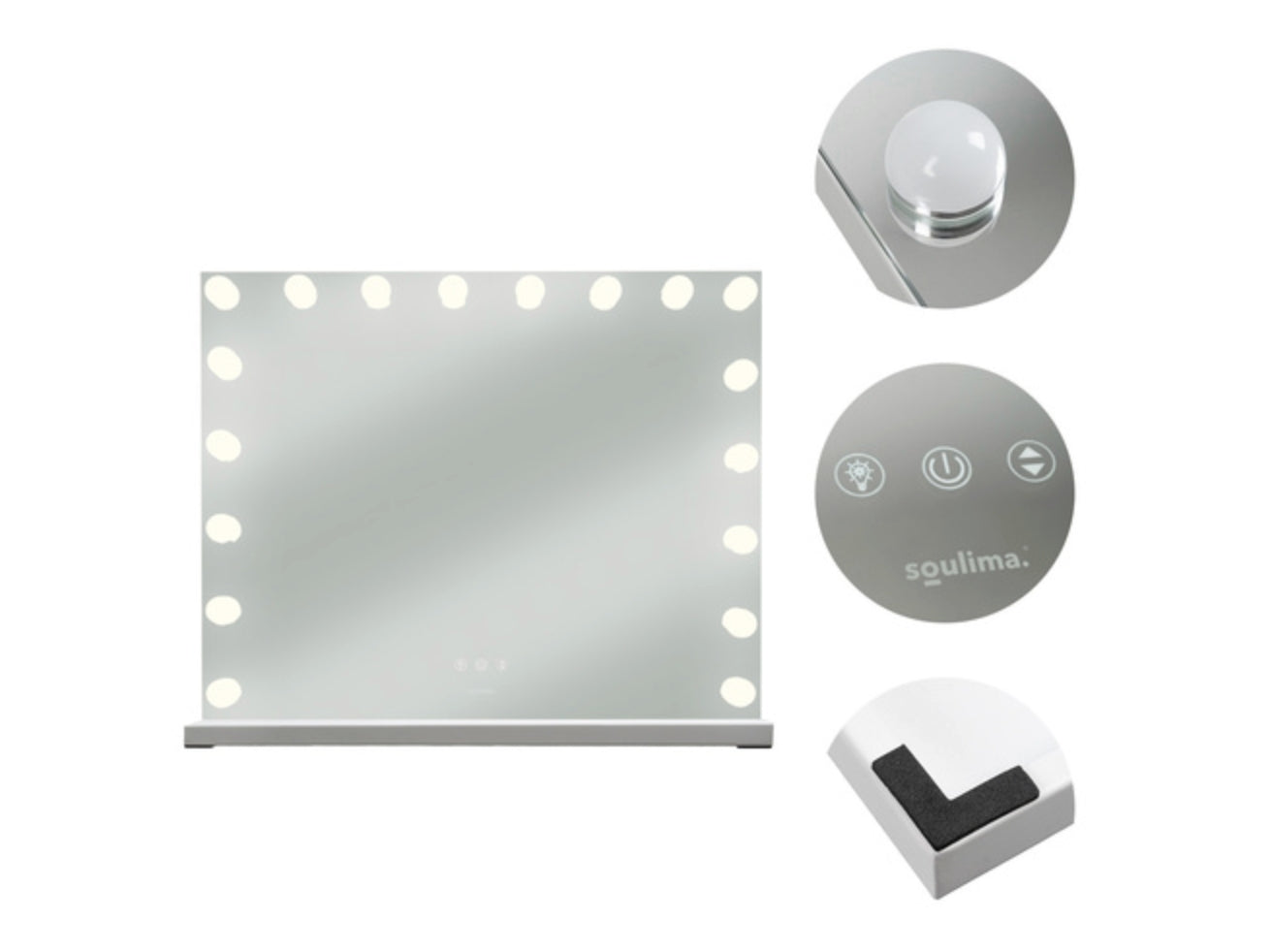 Sminkspegel med Lampor - Hollywood Spegel - 80x60cm