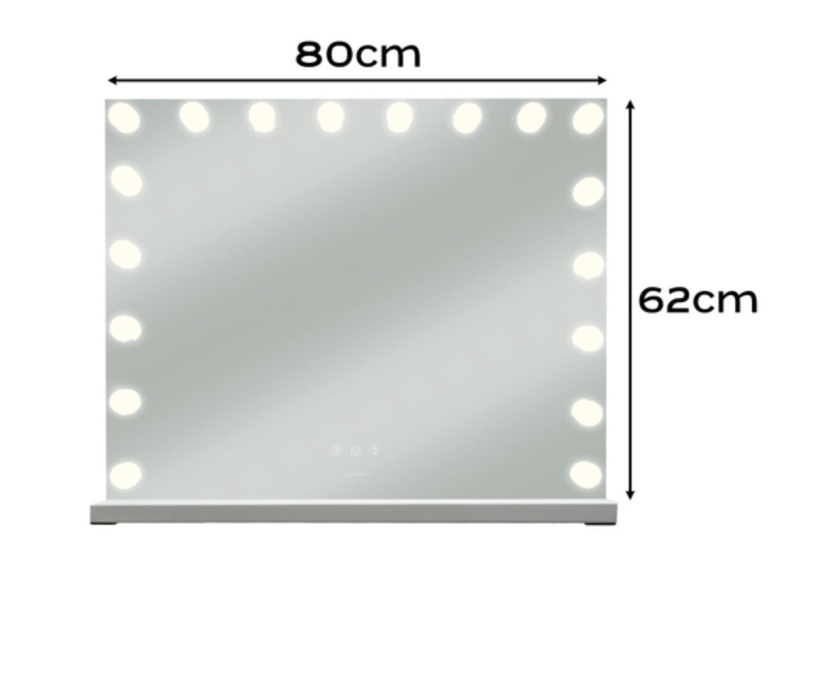 Sminkspegel med Lampor - Hollywood Spegel - 80x60cm