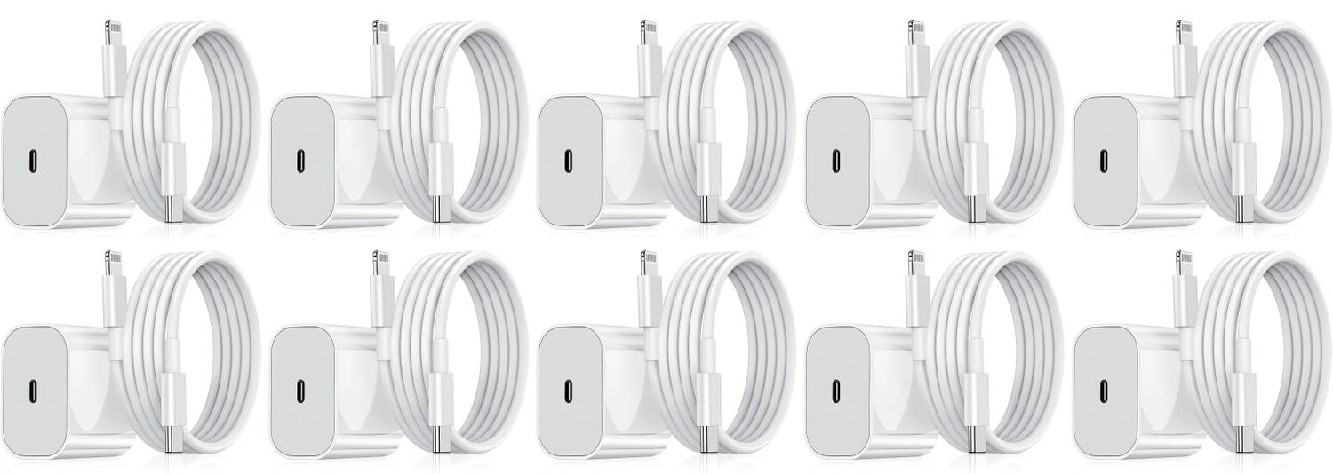 Snabbladdare för iPhone 5 - 14 Pro Max - 20W USB-C / Lightning - Välj Variant