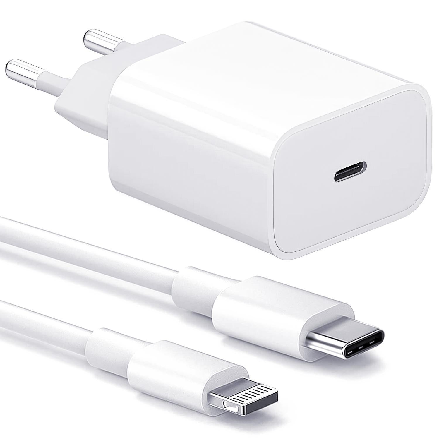Snabbladdare för iPhone 5 - 14 Pro Max - 20W USB-C / Lightning - Välj Variant