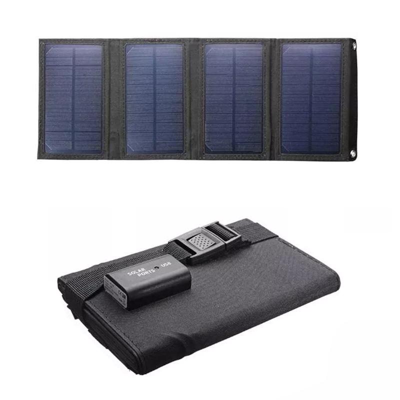 Solcellsladdare USB 10W - Ladda mobiltelefon & powerbank