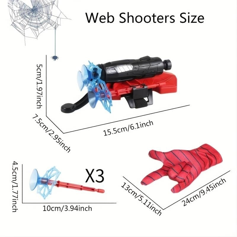 Spiderman Nätskjutare för Barn - Skjuter ut sugkoppar