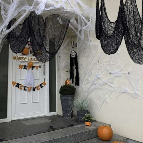 Spindelnät / Hängande Halloween Dekoration - 198 x 76 cm