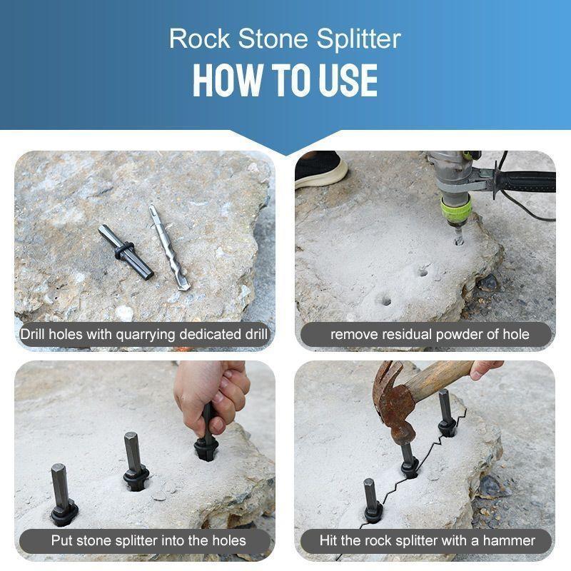 Spräckkilar för Stenspräckning i Metall – 5-Pack