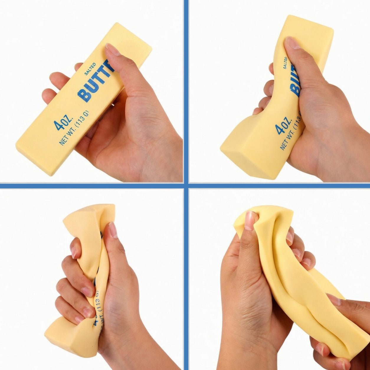 Squishy klämboll i PU / Stressboll - Smör