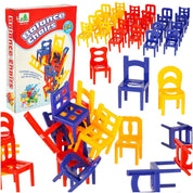 Balansspel med Stapelbara Stolar för Barn – 24-Pack