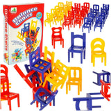 Balansspel med Stapelbara Stolar för Barn – 24-Pack
