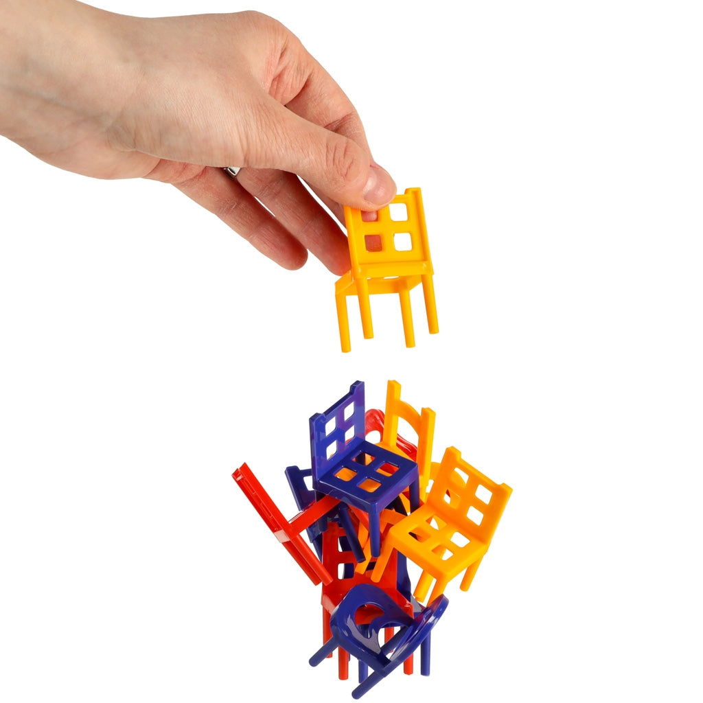 Balansspel med Stapelbara Stolar för Barn – 24-Pack