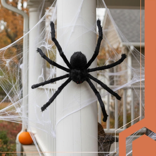Stor Spindel för Halloween - 50 cm med Böjbara Ben