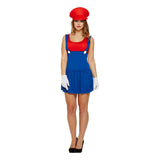 Super Mario / Rörmokartjej Röd - Rörmokare - Maskeraddräkt