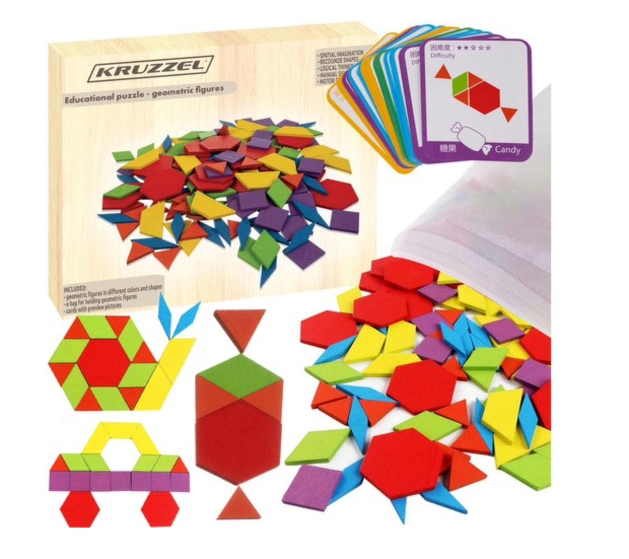 Tangram Pussel / Kognitiv leksak för Barn - Pedagogisk