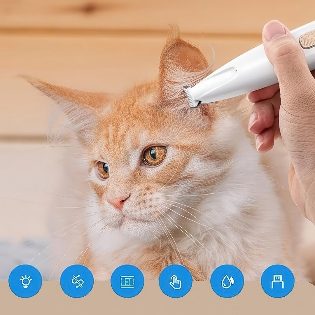 Tasstrimmer för Hund med LED-ljus