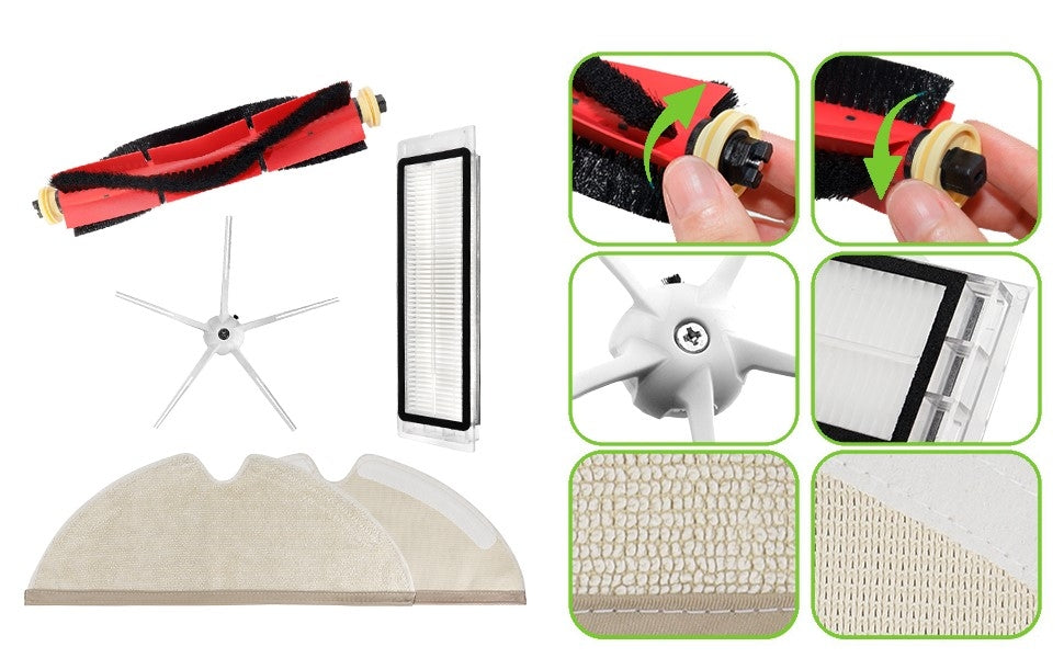 Tillbehörskit Xiaomi Roborock Robotdammsugare S6/S60/S65/S5 Max/T6