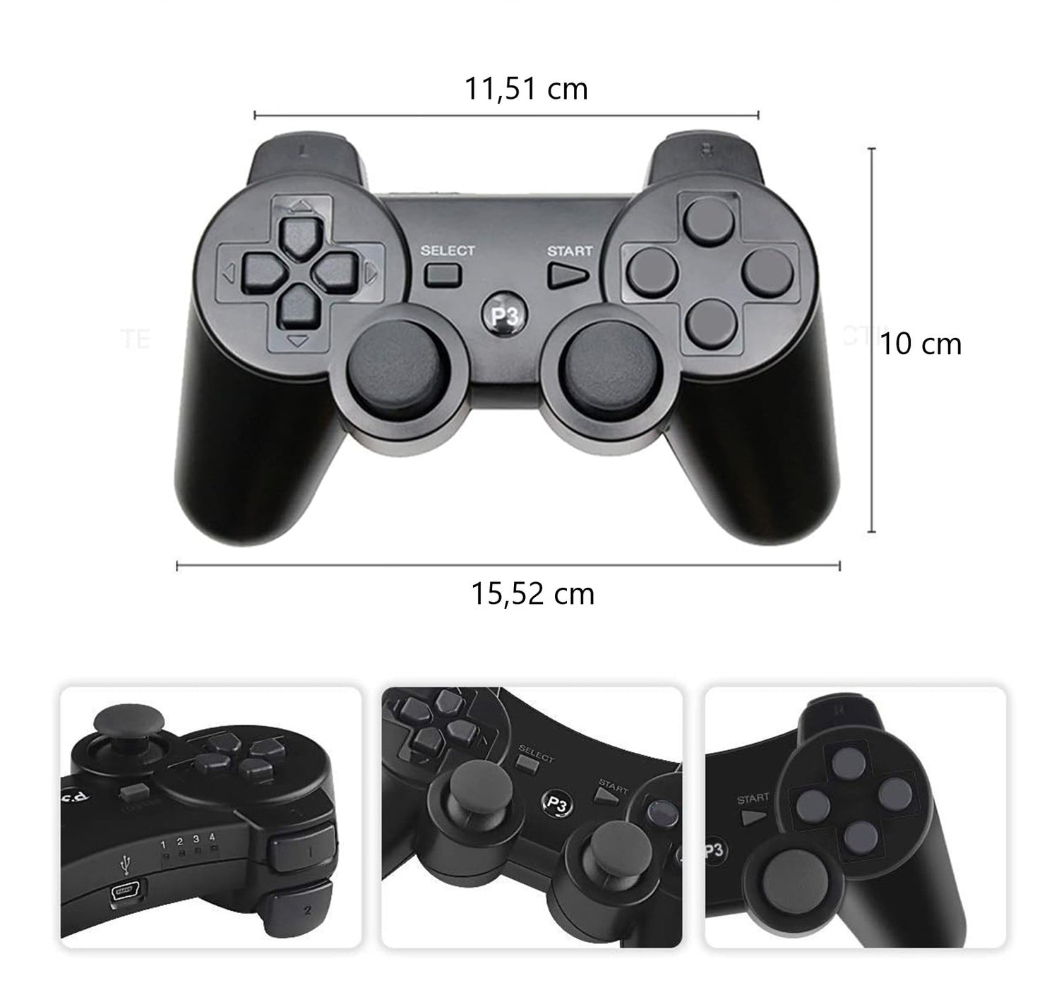 Trådlös Handkontroll för PS3 Kompatibel