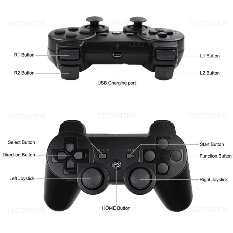 Trådlös Handkontroll för PS3 Kompatibel