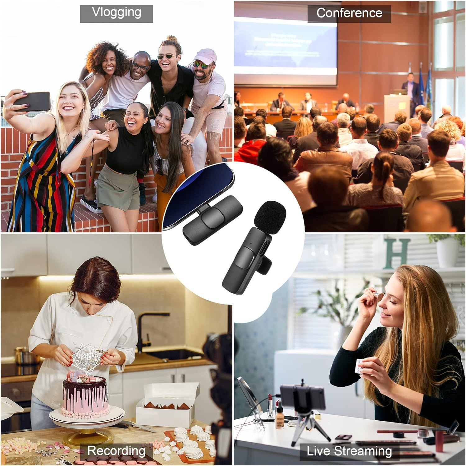 Trådlös Lavalier-mikrofon för Mobil - USB-C