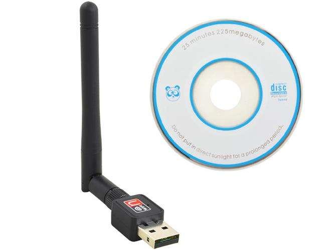 Trådlöst USB-nätverkskort - WiFi adapter med antenn (300 Mbps)