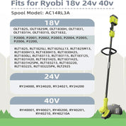 6-Pack - Trimmerspole AC14RL3A för Ryobi