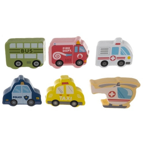 Träklossar Stad / Byggklossar - 100-bitar