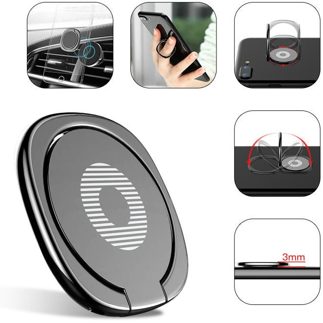 Tunn Mobilring Glans / Mobilhållare / Ringhållare för Mobil