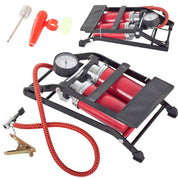 Tvåcylindrig Fotpump med Manometer / Pump - 100 psi