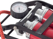 Tvåcylindrig Fotpump med Manometer / Pump - 100 psi
