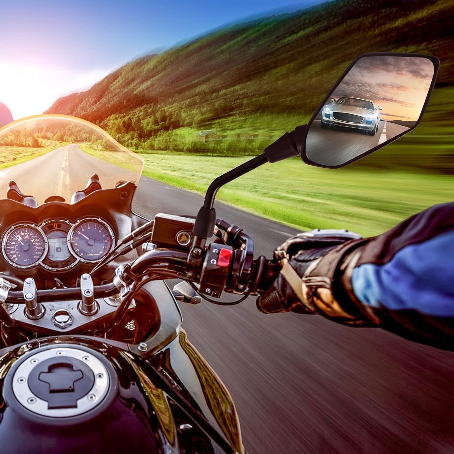 Universala Backspeglar till Motorcykel - Sidospegel - Spegel