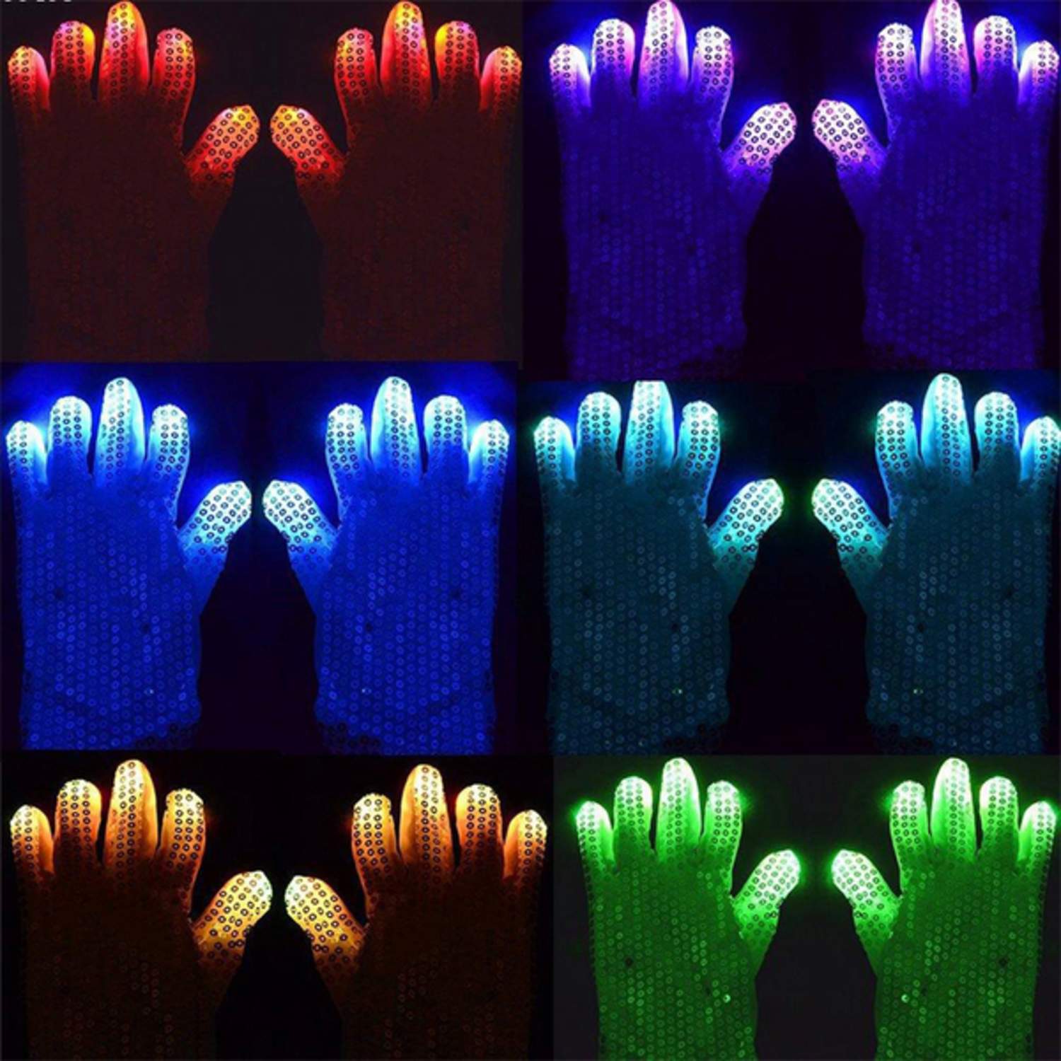 Vantar / Handskar med LED-Ljus - 6 Olika Ljuslägen
