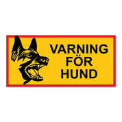 Varningsskylt Avlång - Varning För Hund