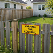 Varningsskylt Avlång - Varning för Lös Hund