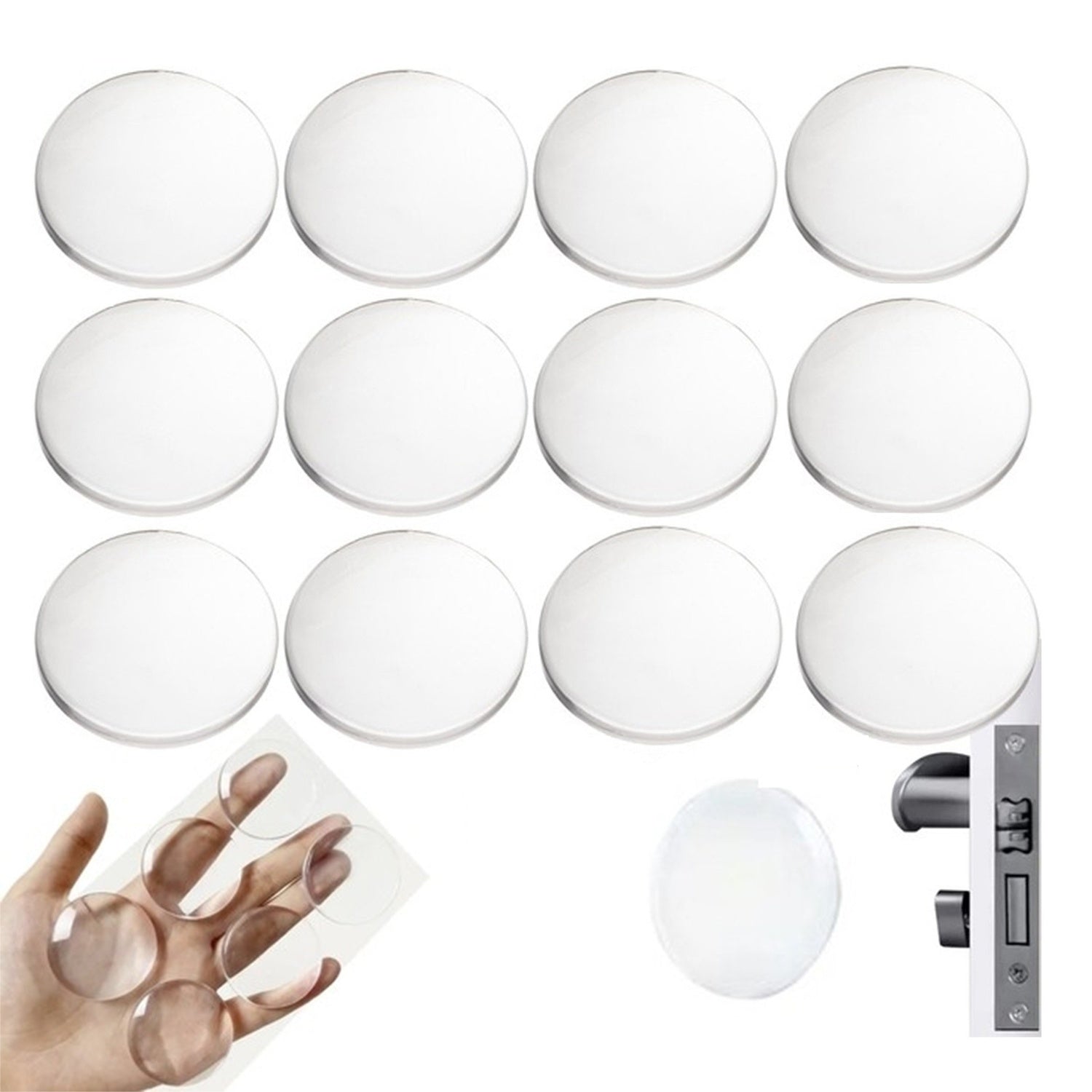 Wall Protector Door Stop – Self-adhesive transparent protectors