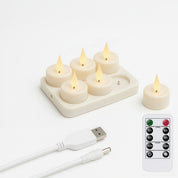 Värmeljus Uppladdningsbara – LED Ljus med Kontroll & Timer