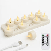 Värmeljus Uppladdningsbara – LED Ljus med Kontroll & Timer