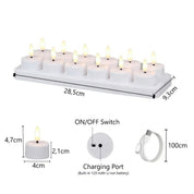 Värmeljus Uppladdningsbara – LED Ljus med Kontroll & Timer