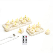 Värmeljus Uppladdningsbara – LED Ljus med Kontroll & Timer