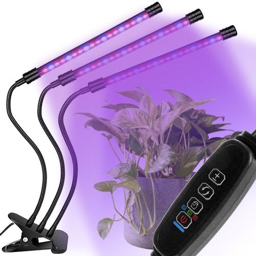 Växtlampa med 3 LED-Lysrör