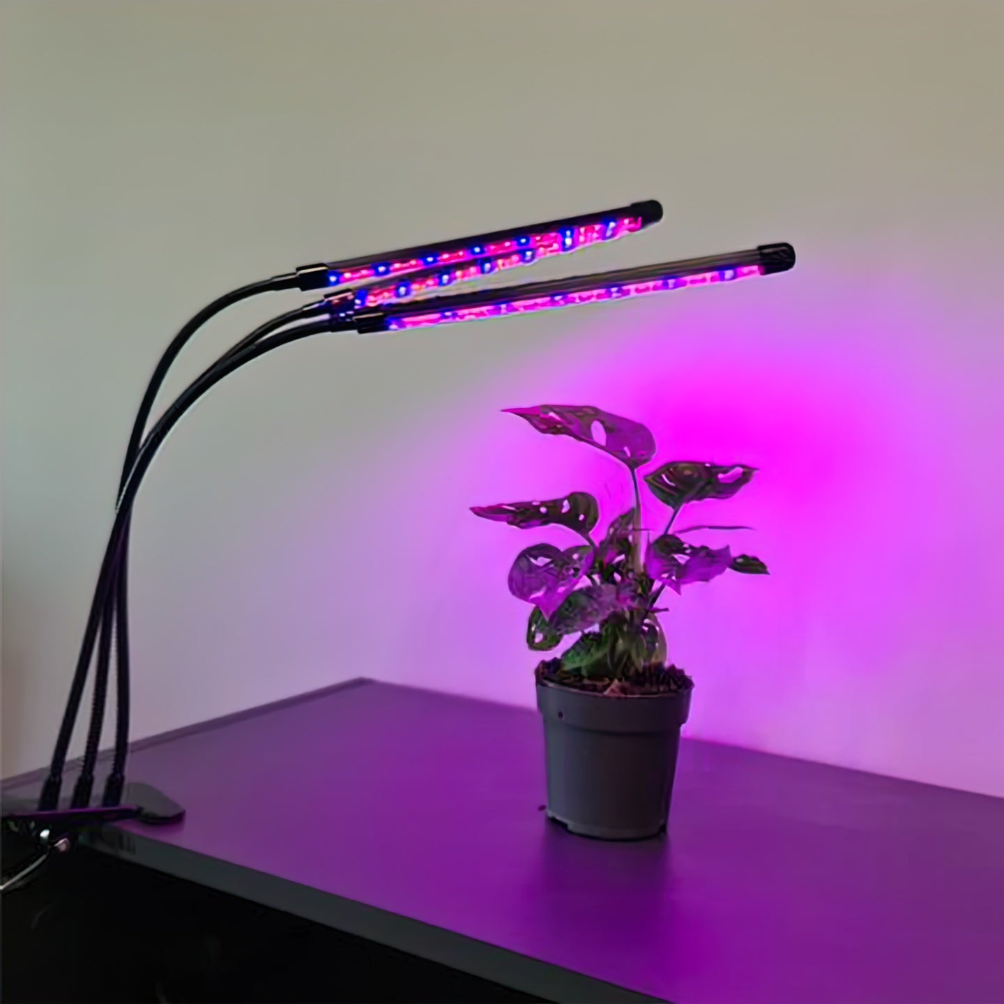 Växtlampa med 3 LED-Lysrör