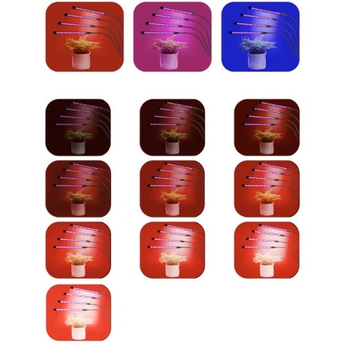Växtlampa med Stativ / Växtbelysning - 4 LED-paneler